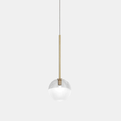 Il fanale - Sfere - Molecola SP 1L S - Chandelier with sphere diffusor - Brass - LS-IF-275-05-ONT