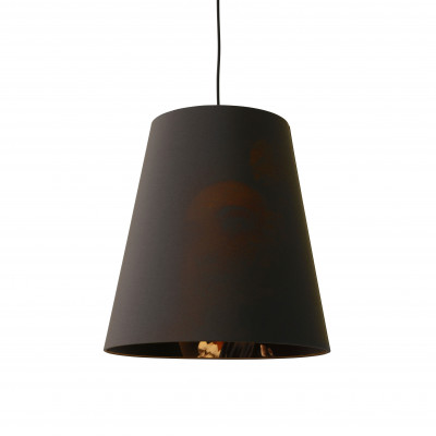 Karman - Ali & Baba - Cupido D40 SP - Chandelier with textile lampshade - Anthracite - LS-KR-SE194DDINT