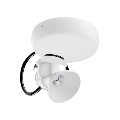 Linea Light - Applique - Duck_S AP PL - Adjustable wall/ceiling light - Chrome/White - 45°