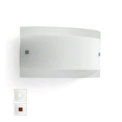 Linea Light - Mille - Mille LED AP PL S - Glass applique or wall lamp - Brushed nickel/Cherry Wood - LS-LL-7850 - Warm white - 3000 K - Diffused