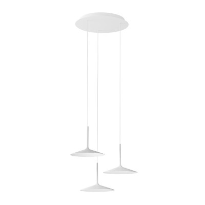 Linea Light - Poe - Poe P3 PL LED - Modern chandelier with three lights - White - LS-LL-8355 - Warm white - 3000 K - Diffused