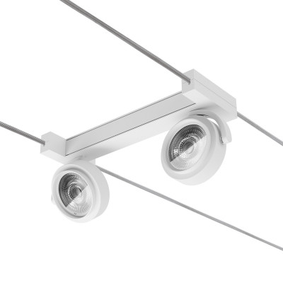 Linea Light - Systems and cables - Eta-C30 FA - Lamp on wires - White RAL 9003 embossed - Warm white - 3000 K