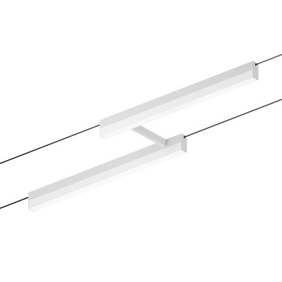 Linea Light - Systems and cables - Iota-C30_1 - Lamp on wires - White RAL 9003 embossed - LS-LL-9861 - Warm white - 3000 K - Diffused