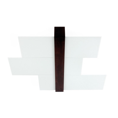 Linea Light - Triad - Triad - Walnut ceiling lamp three glasses M - Wengè - LS-LL-90231