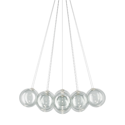 Lodes - Random Cloud - Random Cloud 14 Luci 28cm - Blown glass design chandelier - Transparent - Diffused