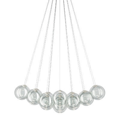 Lodes - Random Cloud - Random Cloud 23 Luci 23cm - Blown glass design chandelier - Transparent - Diffused