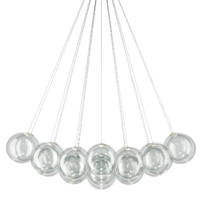 Lodes - Random Cloud - Random Cloud 23 Luci 28cm - Modern glass chandelier - Transparent - Diffused