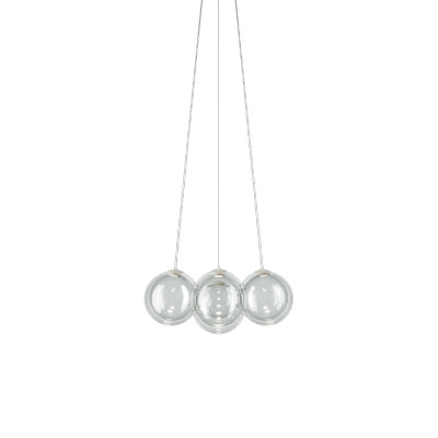 Lodes - Random Cloud - Random Cloud 7 Luci 23cm - Design chandelier with seven light - Transparent - Diffused