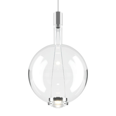 Lodes - Sky-Fall - Sky-fall round large SP - Chandelier with sphere diffusor - Transparent - Diffused