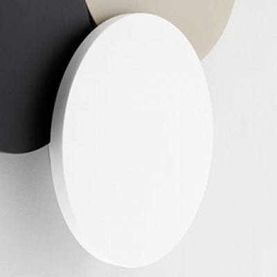Lumen Center - Brawall - Brawall AP L Roud LED - Contemporary design wall light - White - LS-LC-BRAW105L30 - Warm white - 3000 K - Diffused
