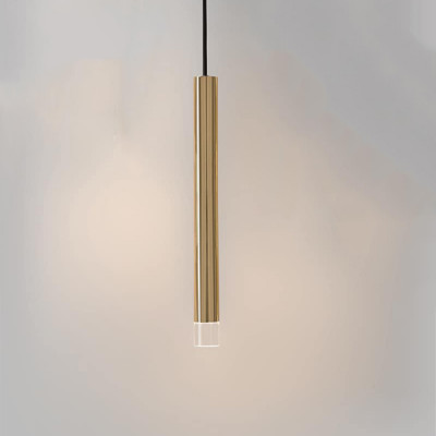 Lumen Center - Tøb - Tøbline 80 SP - Chandelier with tube diffusor - Brass - LS-LC-TB80L153 - Warm white - 3000 K - Diffused