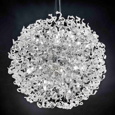 Metal Lux - Astro - Astro SP tondo L - Modern chandelier with spherical diffuser - White - LS-ML-206-615-02