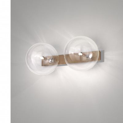 Metal Lux - Bubble - Estro AP 2L - Two light wall light - Burnished - LS-ML-267-102-04