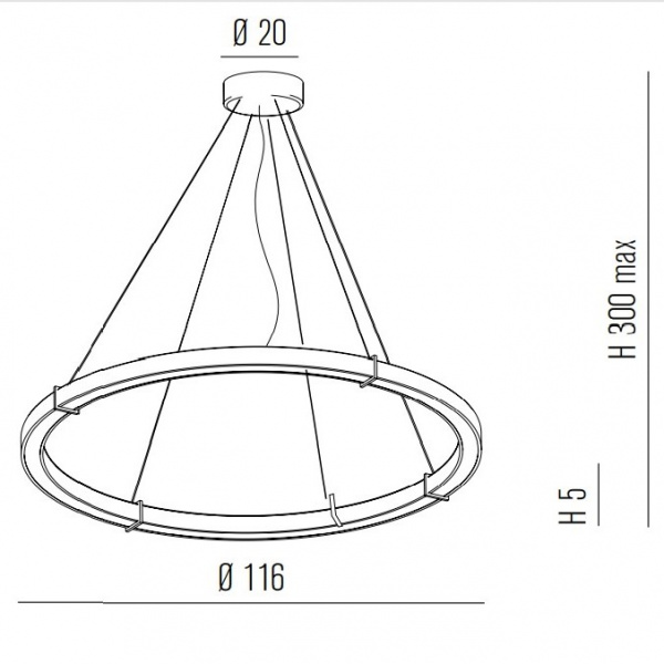 Metal Lux - Orbita SP L - Minimal chandelier