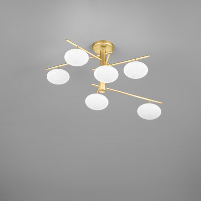Metal Lux - Riflessi - Dolce PL 6L - Modern ceiling lamp with six lights - Gold/White - LS-ML-261-366-02