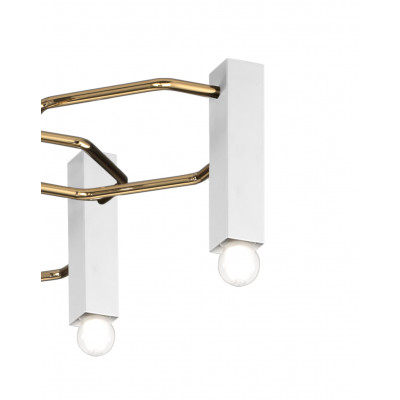 Metal Lux - Vintage - Raster SP 5L - Suspension with 5 diffusers - Gold/White - LS-ML-265-155-02