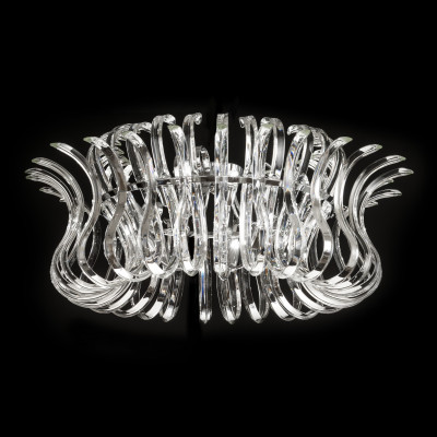 Metal Lux - Wave - Wave PL 6L - Elegant ceiling light with crystal - Chrome/Trasparent - LS-ML-234-350