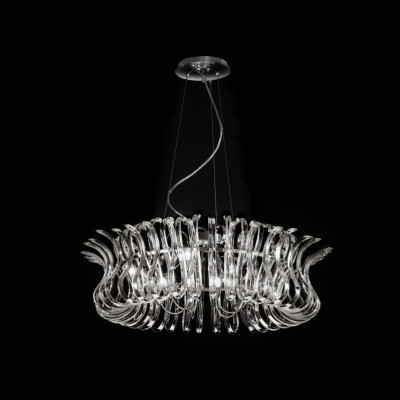 Metal Lux - Wave - Wave SP 12L - Elegant chandelier big - Chrome/Trasparent - LS-ML-234-180