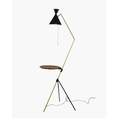 More Brands - Lampex Italiana - Pascal PT - Floor lamp with table - Black / bronze - LS--F00601010402