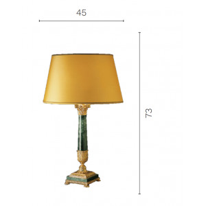 Hugo, Crystal, Brass and Marble Desk Lamp