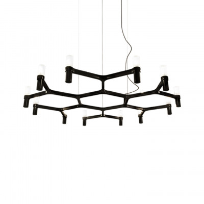 Nemo - Crown - Crown Plana Minor SP - design chandelier with glass diffusers - Matt black - LS-NL-CRO-HNW-55