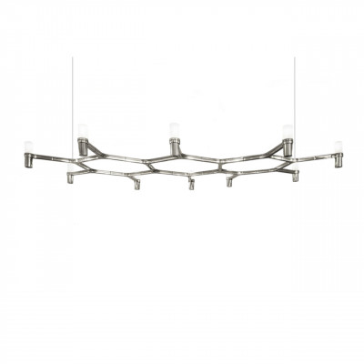 Nemo - Crown - Crown Plana SP - Modern aluminum chandelier - Chrome - LS-NL-CRO-HLW-56