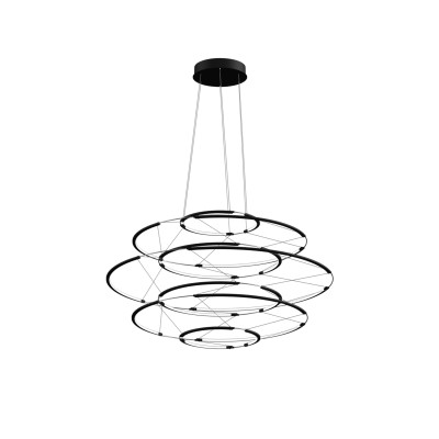 Nemo - Crown - Drop 7 SP LED - Design chandelier - Black - LS-NL-DRP-LDD-52 - Super warm - 2700 K - Diffused