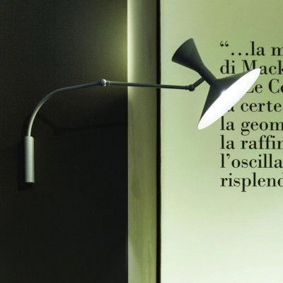 Nemo - Le Corbusier - Lampe de Marseille mini AP - Led wall light adjustable - Black - LS-NL-LMM-ENN-31
