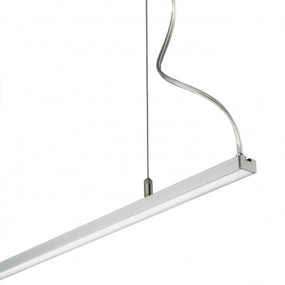 Nemo - Nemo Studio - Slackline SP M - Linear suspension lamp - Aluminium grey - Diffused