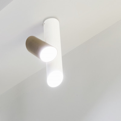Nemo - Tubes - Tubes Large PL LED - Tube ceiling light - White/Gold - LS-NL-TTU-LWG-41 - Super warm - 2700 K - Diffused
