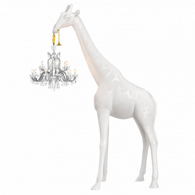 Qeeboo - Animals  - Giraffe in Love XL PT Indoor - Floor light design - White - LS-QB-19002WH