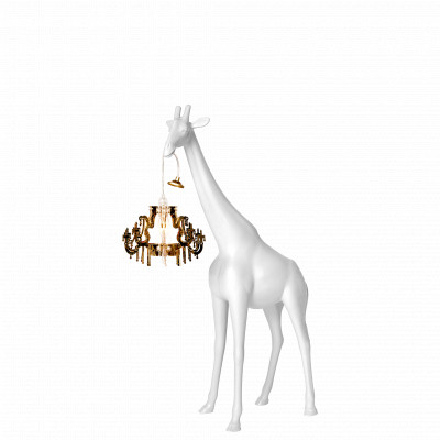 Qeeboo - Animals  - Giraffe in Love XS PT - Floor light modern - White - LS-QB-28001WH