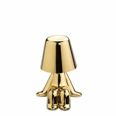 Qeeboo - Brothers - Golden Brothers - Sam - Touch table lamp portable - Gold - LS-QB-43001SM - Warm white - 3000 K - Diffused