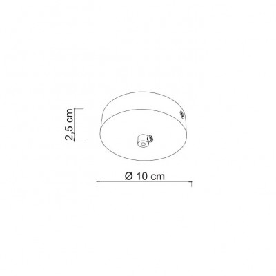 Sikrea - Accessories - Rosone R 1L Econom - Round canopy for one lamp - Matt White - LS-SI-2536