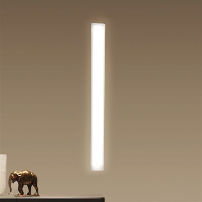 Sikrea - Essentiality - Domino AP S - Small linear wall lamp - Satin white - LS-SI-8132 - Warm white - 3000 K - Diffused