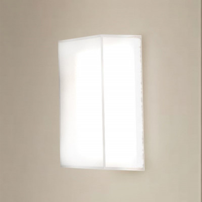Sikrea - Essentiality - Domino AP square - Wall lamp with square diffuser - Satin white - LS-SI-8149 - Warm white - 3000 K - Diffused