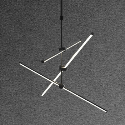 Sikrea - Essentiality - Elia SP 3L - Linear chandelier 3 light - Matt black - Diffused