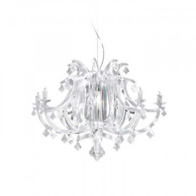 Slamp - Ginetta - Ginetta SP - Chandelier with arms - Bianco/Natural/Prismatic - LS-SL-GIN14SOS0000LE