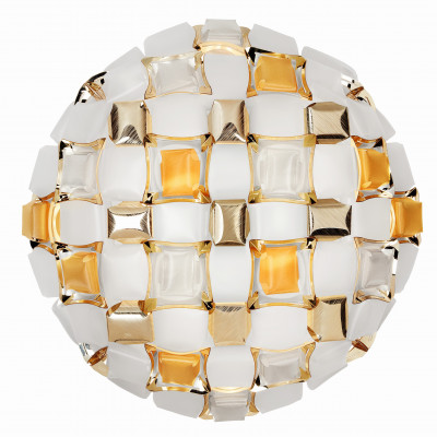 Slamp - Ginetta - Mida AP PL L - Big wall light or ceiling light - Artistic glass/amber - LS-SL-MIDCL00YLW00000000EU