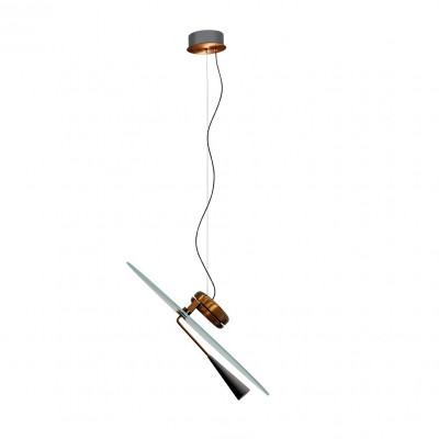 Stilnovo - Galassia - Bascuala SP LED - Glass disc suspension - Bronze - Diffused