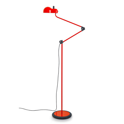 Stilnovo Topo Pt Contemporary Floor, Red Metal Floor Lamp