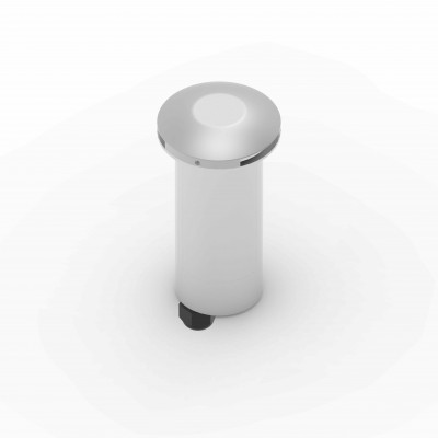 tech-LAMP - Drive-over/walkable spotlights - Dogna 2F FA Round 220V - Driveable Round recessed spotlight 3,4W - Black grey RAL 9006 embossed - Side°