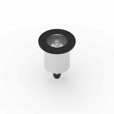 tech-LAMP - Drive-over/walkable spotlights - Inta Flat Surface FA Round 220V - Driveable Round recessed spotlight 5,1W - Black RAL 9005