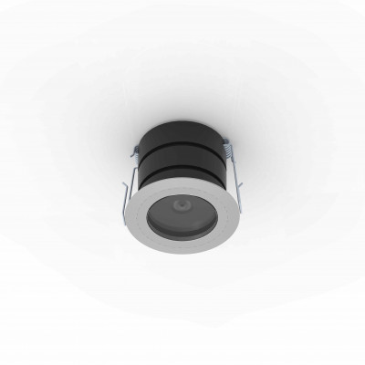 tech-LAMP - Drive-over/walkable spotlights - Itys FA Round - Driveable Round recessed spotlight 1,7W - Black grey RAL 9006 embossed