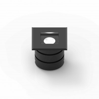 tech-LAMP - Drive-over/walkable spotlights - Ivone Cob Wall FA Square - Driveable recessed squared spotlight 3,2W - Black RAL 9005