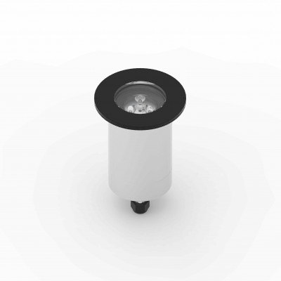 tech-LAMP - Drive-over/walkable spotlights - Juli 10,2W Flat Surface FA Round - Driveable Round recessed spotlight 10,2W - Black RAL 9005