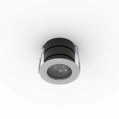 tech-LAMP - Drive-over/walkable spotlights - Mandi FA Round - Driveable Round recessed spotlight 3W - Black grey RAL 9006 embossed