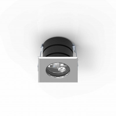 tech-LAMP - Drive-over/walkable spotlights - Mandi FA Square - Driveable recessed squared spotlight 3W - Black grey RAL 9006 embossed