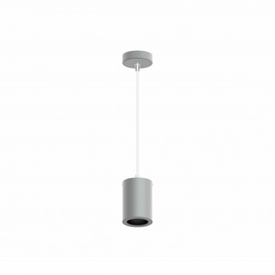 tech-LAMP - Pendant lamps - Klaris SP Round - Chandelier warm white 6W - Black grey RAL 9006 embossed
