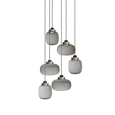 Tooy - Ball - Legier SP 6L - Design chandelier with six light - Fumé - LS-TO-557.26.C74-C30-F - Super warm - 2700 K - Diffused